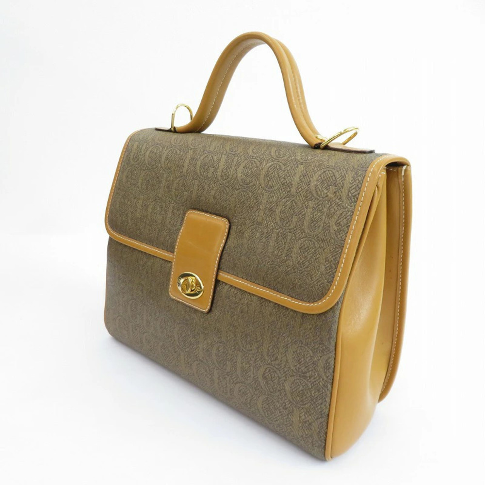 Gucci Accessory Collection GG Canvas Leather Briefcase Green
